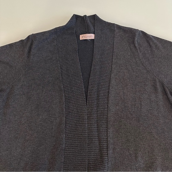Philosophy | Charcoal Open Front Cardigan | Size 1X - Picture 11 of 13